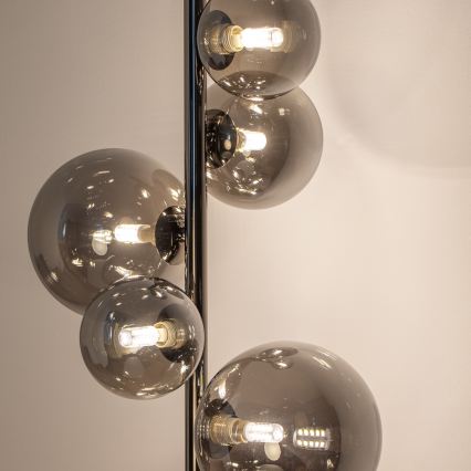 Brilagi - LED подова лампа MILLA 7xG9/3W/230V черен хром/опушено