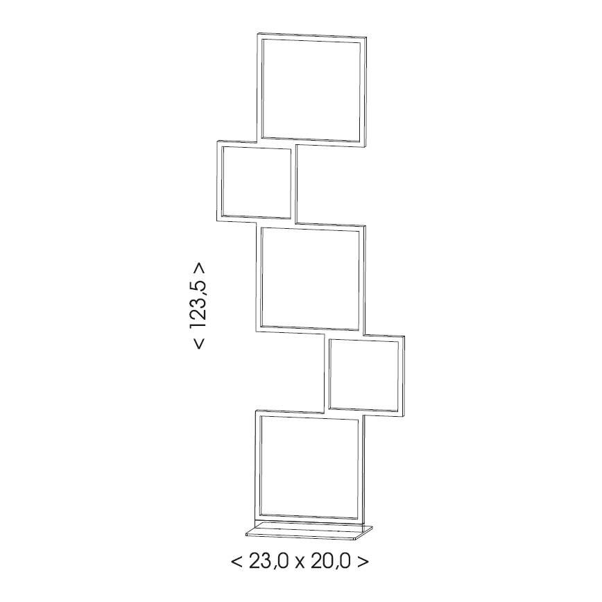 Brilagi - LED подова лампа SHIFT LED/36W/230V 4000K 123 cm черна