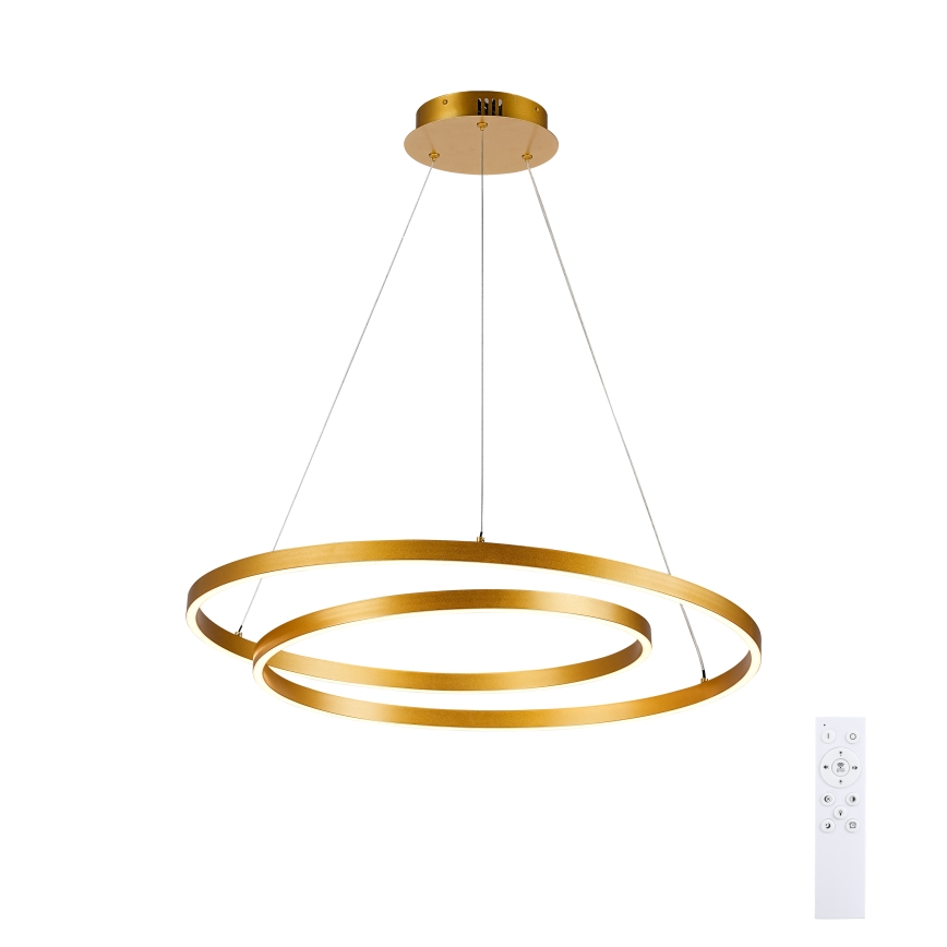 Brilagi - LED димируем полилей на кабел TWISTER LED/75W/230V 3000-6000K Ø 70 cm златист + дистанционно управление