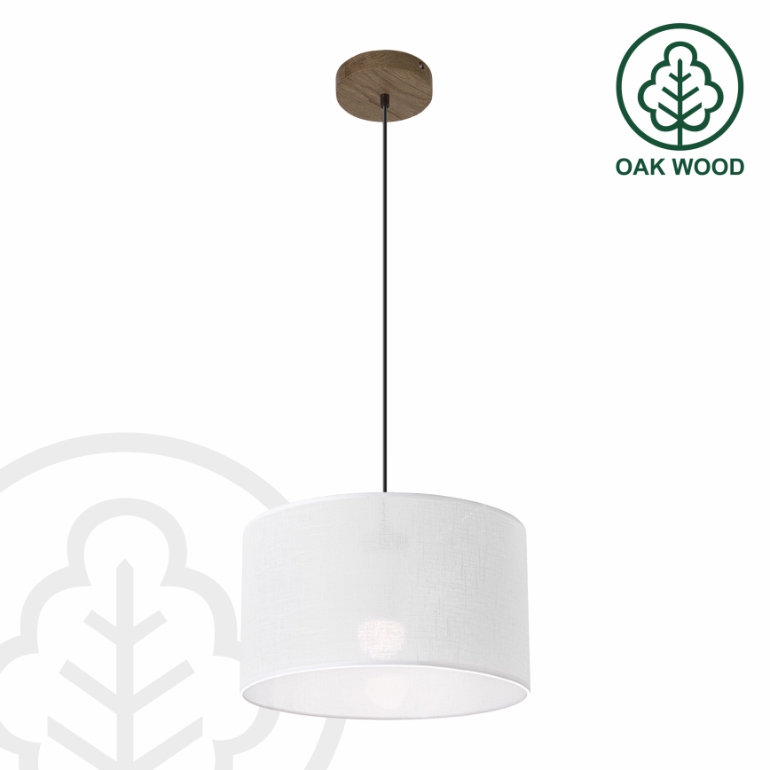 Brilagi - LED Полилей на кабел ANTHONY 1xE27/60W/230V дъб орех/бял
