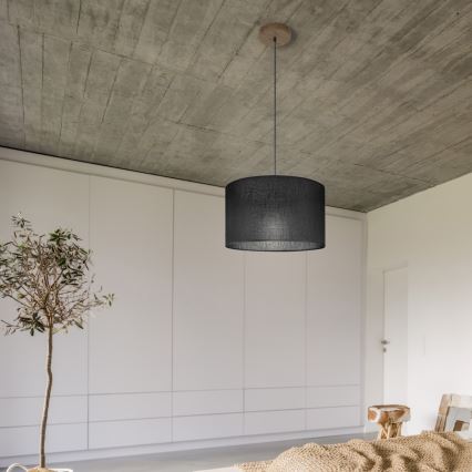 Brilagi - LED Полилей на кабел ANTHONY 1xE27/60W/230V дъб орех/черен