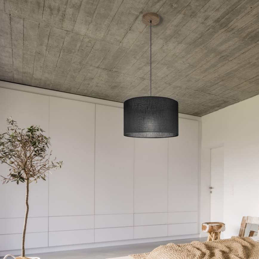 Brilagi - LED Полилей на кабел ANTHONY 1xE27/60W/230V дъб орех/черен