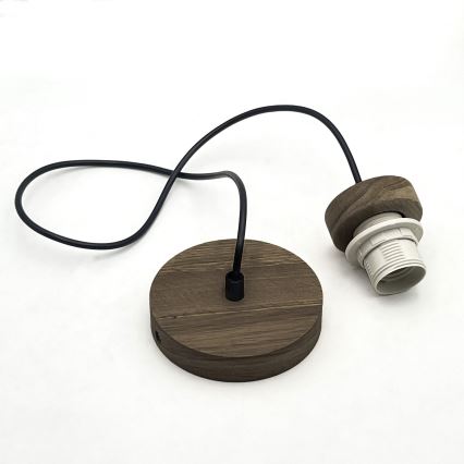 Brilagi - LED Полилей на кабел ANTHONY 1xE27/60W/230V дъб орех/черен