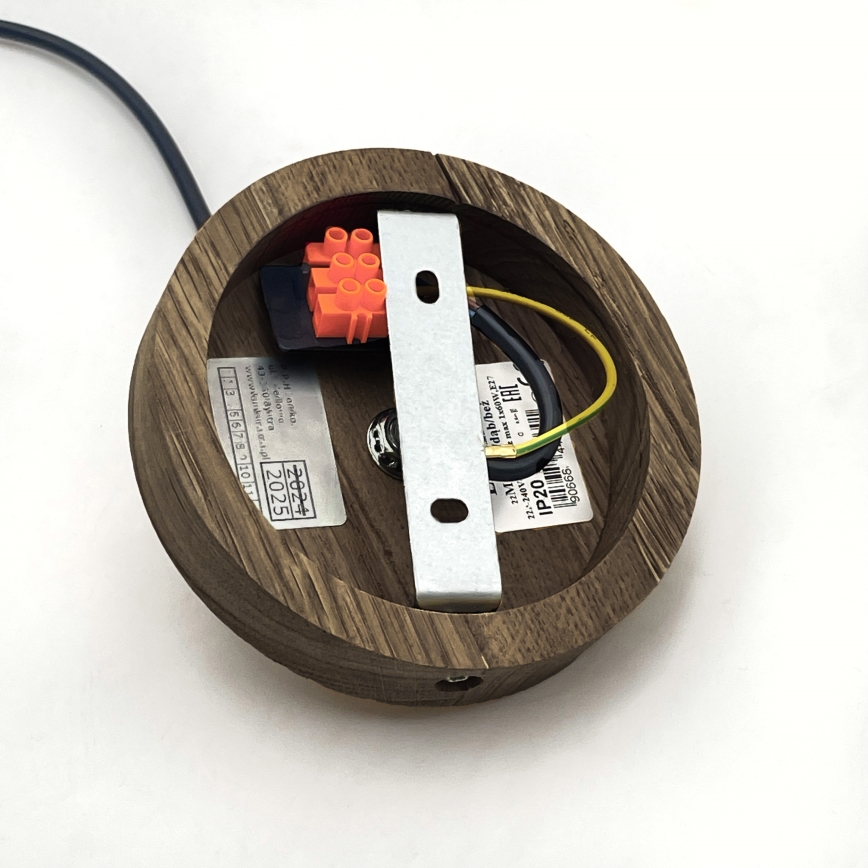 Brilagi - LED Полилей на кабел ANTHONY 1xE27/60W/230V дъб орех/черен