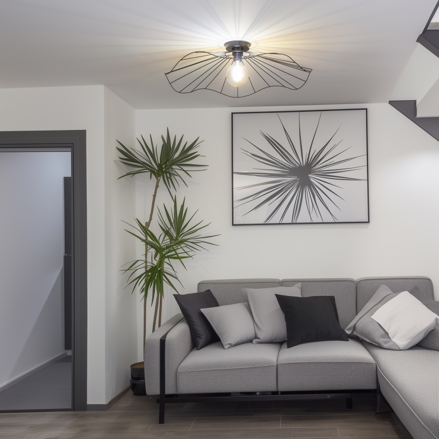 Brilagi - LED полилей CERIA WIRE за повърхностен монтаж 1xE27/40W/230V Ø 80 cm черен