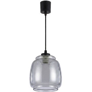 Brilagi - LED полилей на шнур RETRO GLASS 1xE27/60W/230V Ø 26 см черен/димно сив