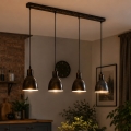 Brilagi - LED полилей на стоманено въже RIDDY 4xE27/60W/230V меден/патина