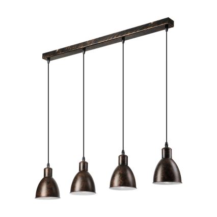 Brilagi - LED полилей на стоманено въже RIDDY 4xE27/60W/230V меден/патина