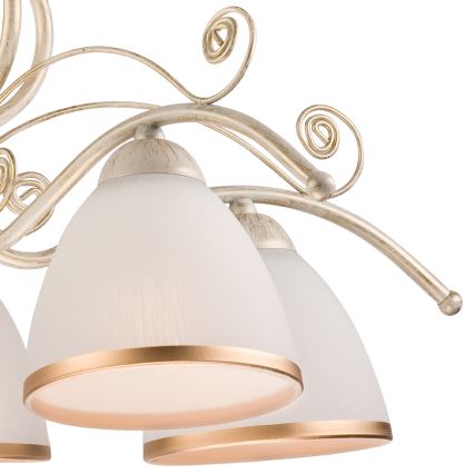Brilagi - LED полилей на верига ANTICO 5xE27/60W/230V 3000K бяла патина