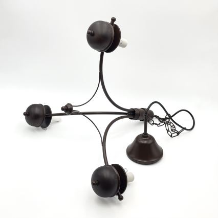 Brilagi - LED полилей на верига COTTAGE 3xE14/40W/230V бук/кафяв/бял