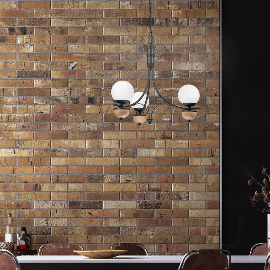 Brilagi - LED полилей на верига COTTAGE 3xG9/40W/230V дъб/бял