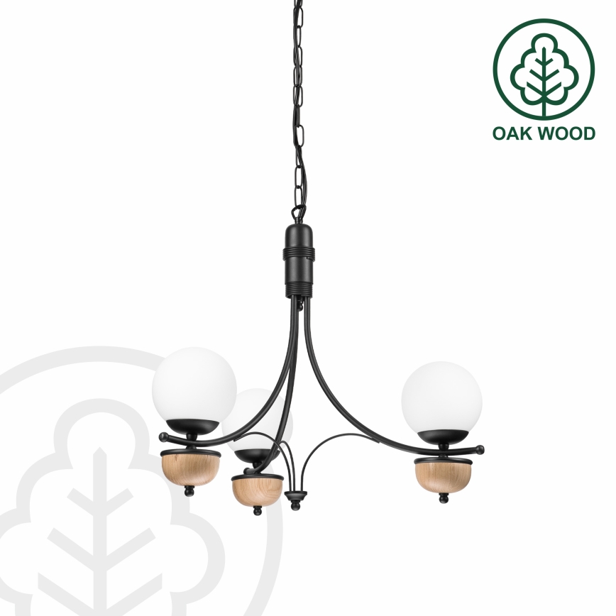 Brilagi - LED полилей на верига COTTAGE 3xG9/40W/230V дъб/бял
