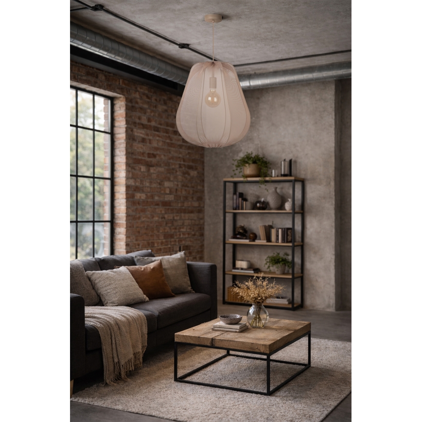 Brilagi - LED полилей на кабел ARVEN 1xE27/8W/230V Ø 37 см бежов