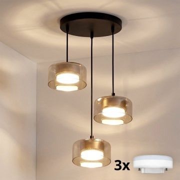 Brilagi - LED полилей на кабел AURA LUX 3xGX53/13W/230V черен/златен