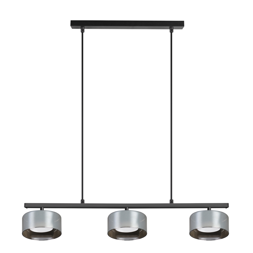 Brilagi - LED Полилей на кабел AURA LUX 3xGX53/30W/230V черно/димчато