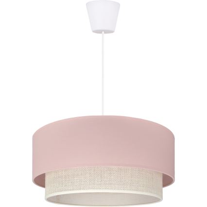 Brilagi - LED полилей на кабел BOHO BOBO 1xE27/60W/230V Ø 40 см розово/кремаво