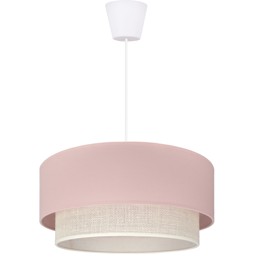 Brilagi - LED полилей на кабел BOHO BOBO 1xE27/60W/230V Ø 40 см розово/кремаво