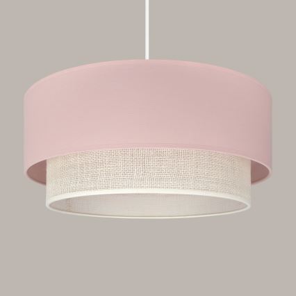 Brilagi - LED полилей на кабел BOHO BOBO 1xE27/60W/230V Ø 40 см розово/кремаво