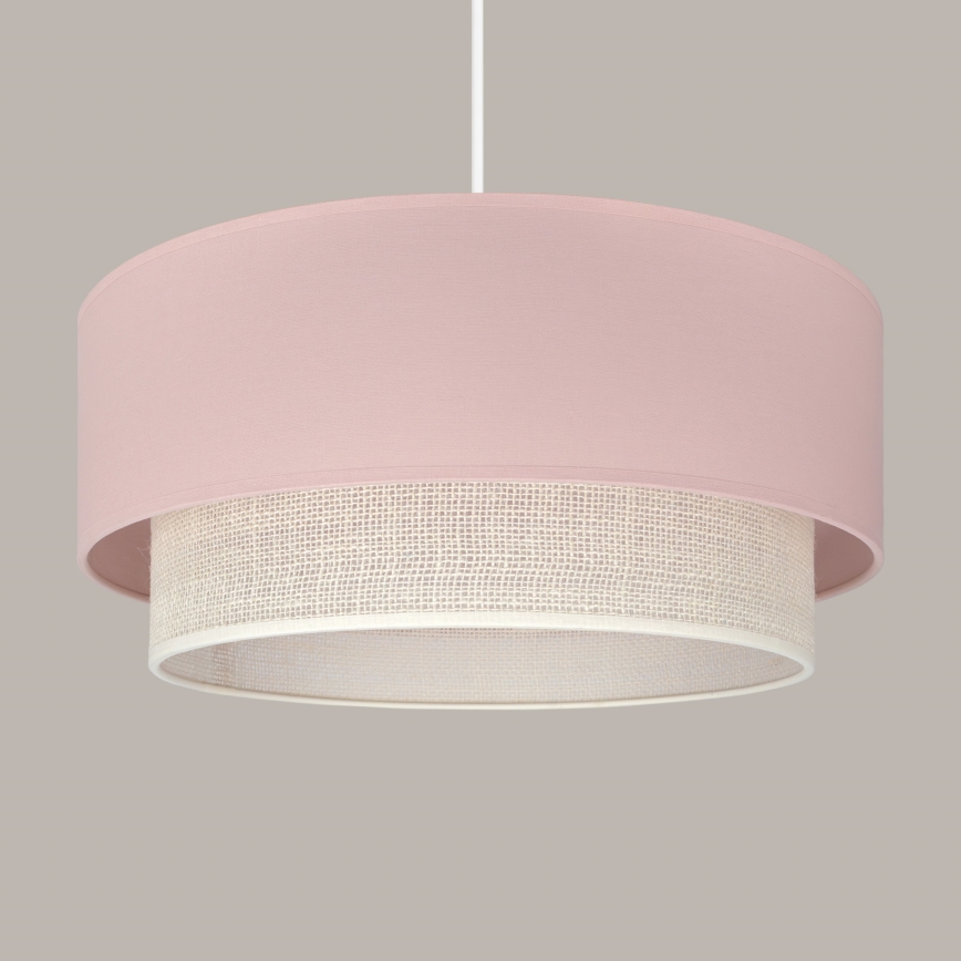 Brilagi - LED полилей на кабел BOHO BOBO 1xE27/60W/230V Ø 40 см розово/кремаво