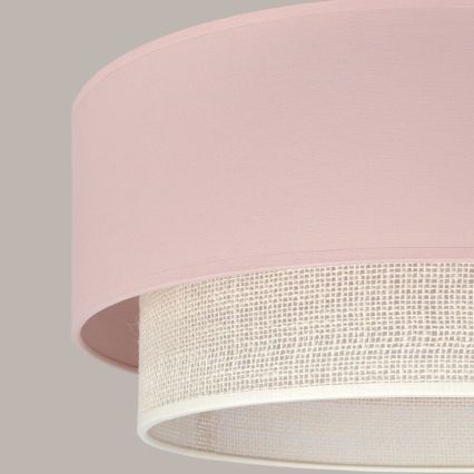 Brilagi - LED полилей на кабел BOHO BOBO 1xE27/60W/230V Ø 40 см розово/кремаво