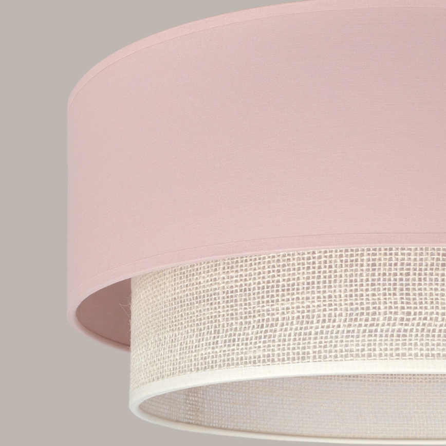 Brilagi - LED полилей на кабел BOHO BOBO 1xE27/60W/230V Ø 40 см розово/кремаво