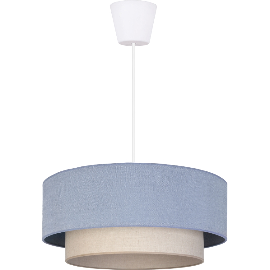 Brilagi - LED полилей на кабел BOHO ECO 1xE27/10W/230V Ø 40 см синьо/кремаво