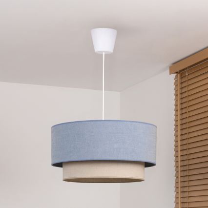 Brilagi - LED полилей на кабел BOHO ECO 1xE27/10W/230V Ø 40 см синьо/кремаво