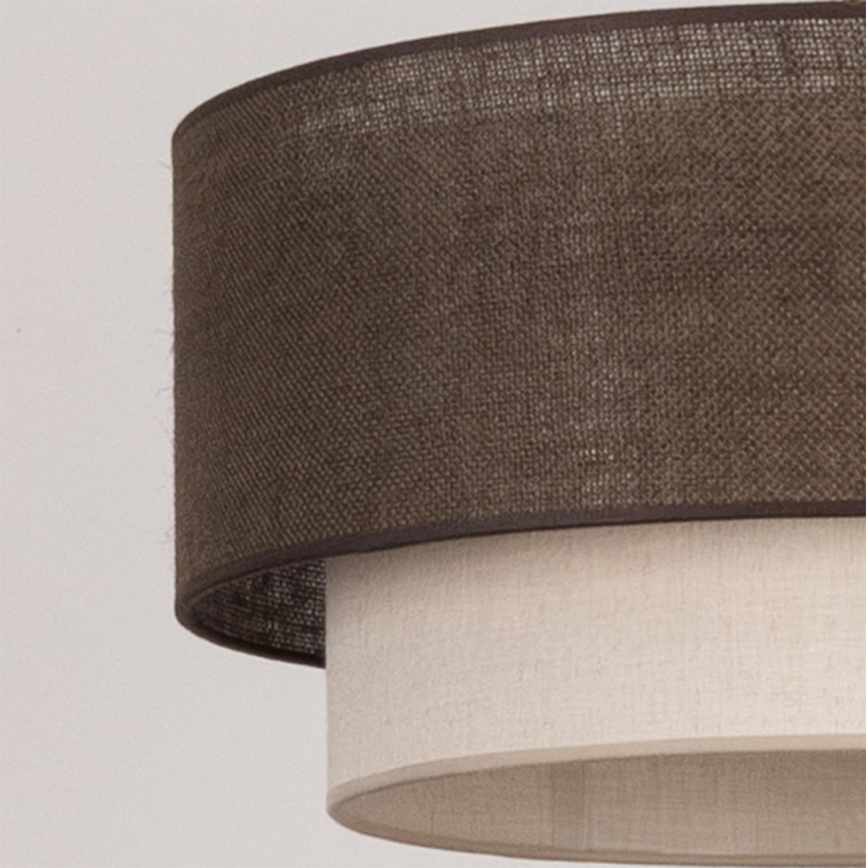 Brilagi - LED полилей на кабел BOHO ECO 1xE27/10W/230V Ø 40 см кафяв/кремав