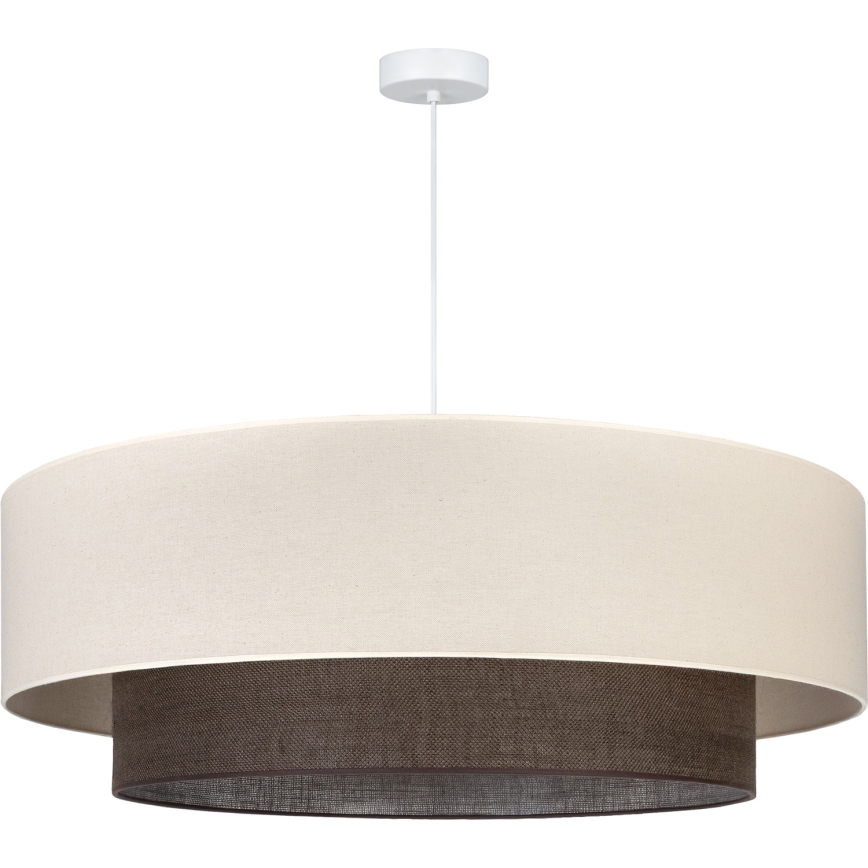 Brilagi - LED полилей на кабел BOHO стил 3xE27/15W/230V Ø 80 см кремав/кафяв