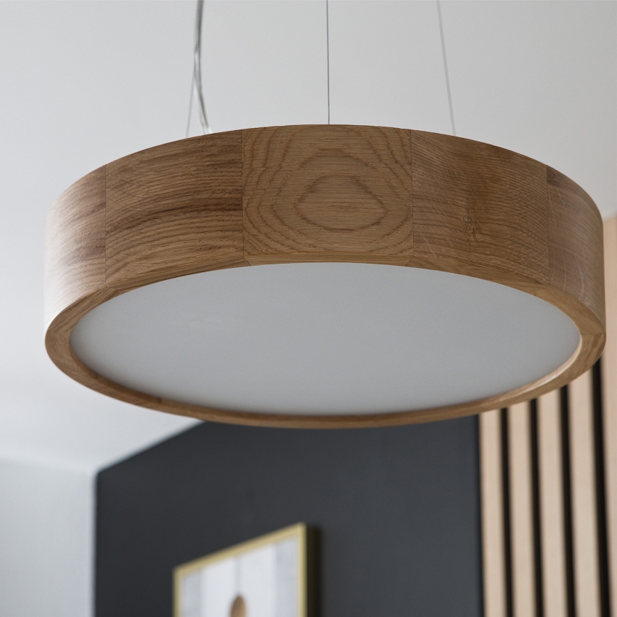 Brilagi - LED полилей на кабел CARVALHO 2xE27/15W/230V дъб диаметър 37 см