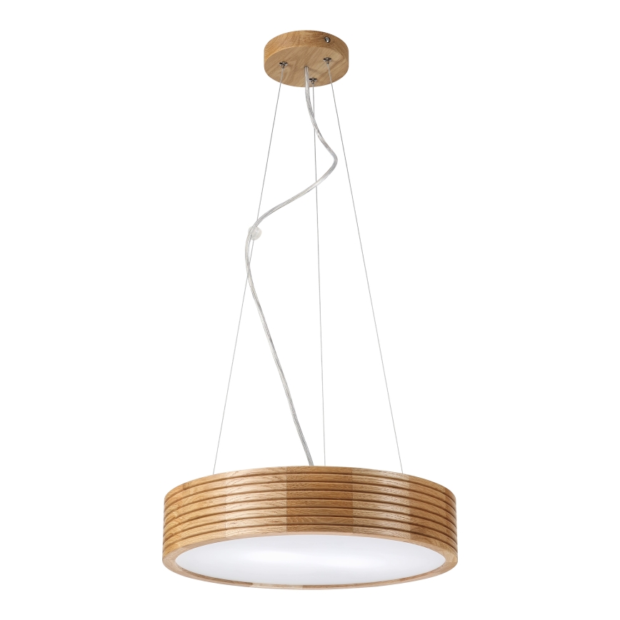 Brilagi - LED полилей на кабел CARVALHO MODERN 2xE27/60W/230V дъб Ø 37,5 см