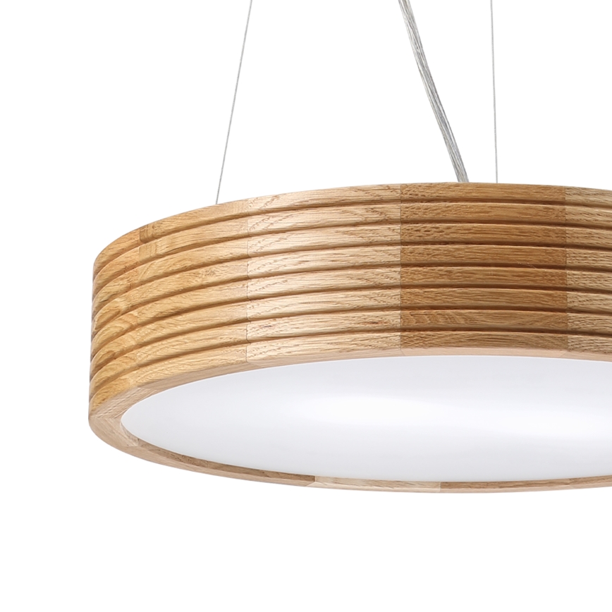 Brilagi - LED полилей на кабел CARVALHO MODERN 2xE27/60W/230V дъб Ø 37,5 см