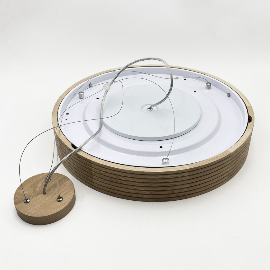 BRILAGI - LED полилей на кабел CARVALHO MODERN 3xE27/60W/230V дъб, диаметър 47,5 см