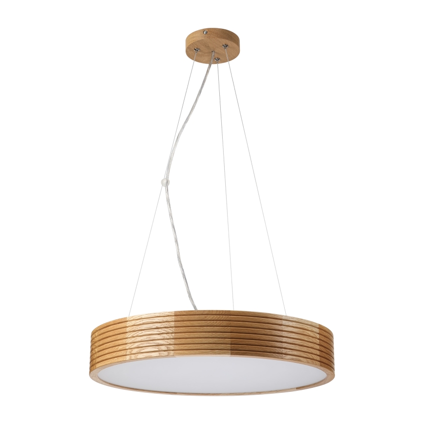 Brilagi - LED полилей на кабел CARVALHO MODERN 3xE27/60W/230V дъб Ø 47,5 см