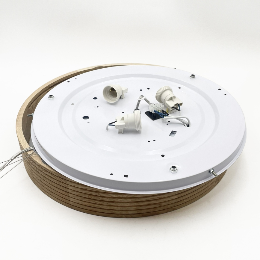 Brilagi - LED полилей на кабел CARVALHO MODERN 3xE27/60W/230V дъб Ø 47,5 см
