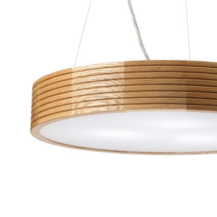 Brilagi - LED полилей на кабел CARVALHO MODERN 3xE27/60W/230V дъб Ø 47,5 см