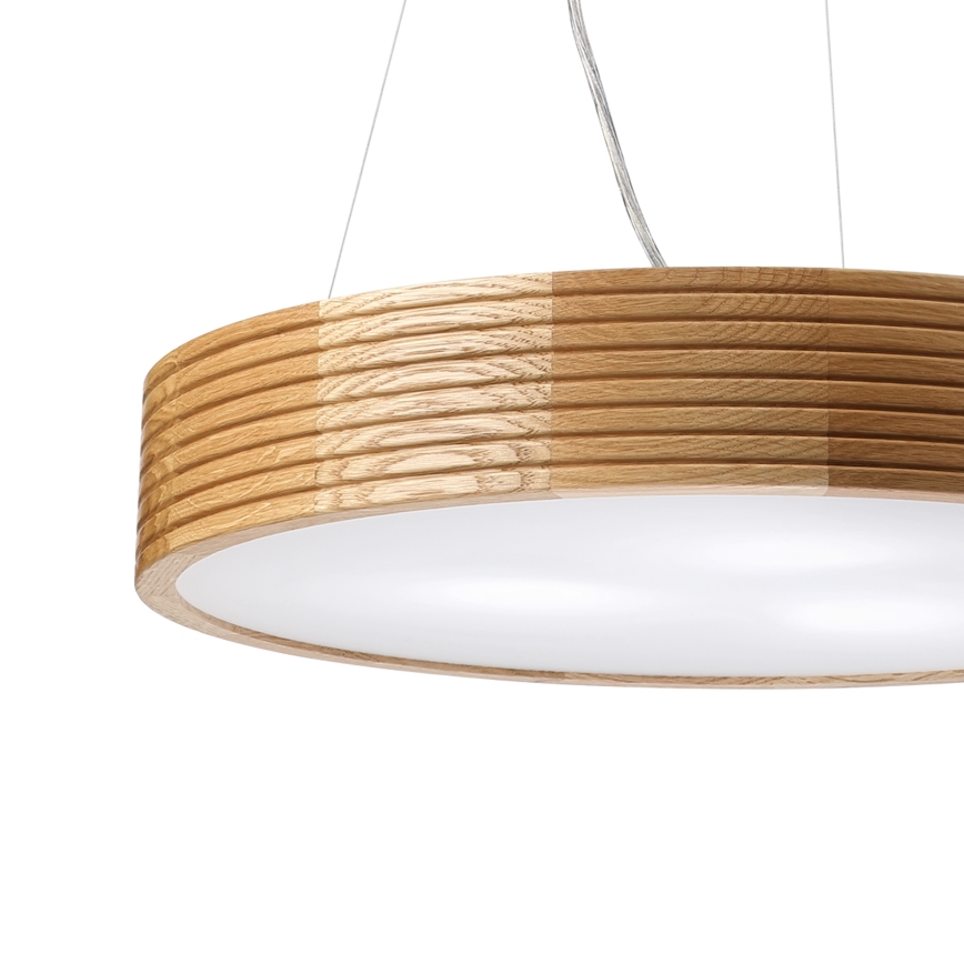 Brilagi - LED полилей на кабел CARVALHO MODERN 3xE27/60W/230V дъб Ø 47,5 см