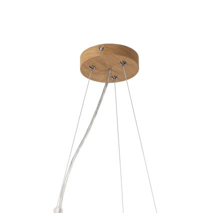 Brilagi - LED полилей на кабел CARVALHO MODERN 3xE27/60W/230V дъб Ø 47,5 см