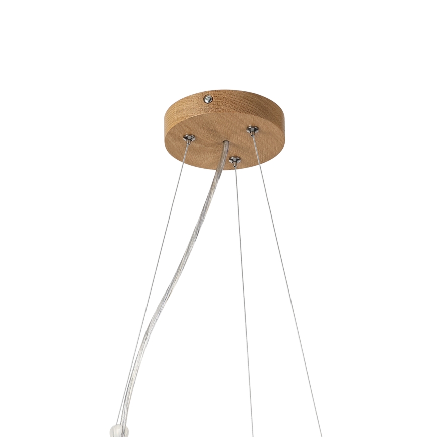 Brilagi - LED полилей на кабел CARVALHO MODERN 3xE27/60W/230V дъб Ø 47,5 см