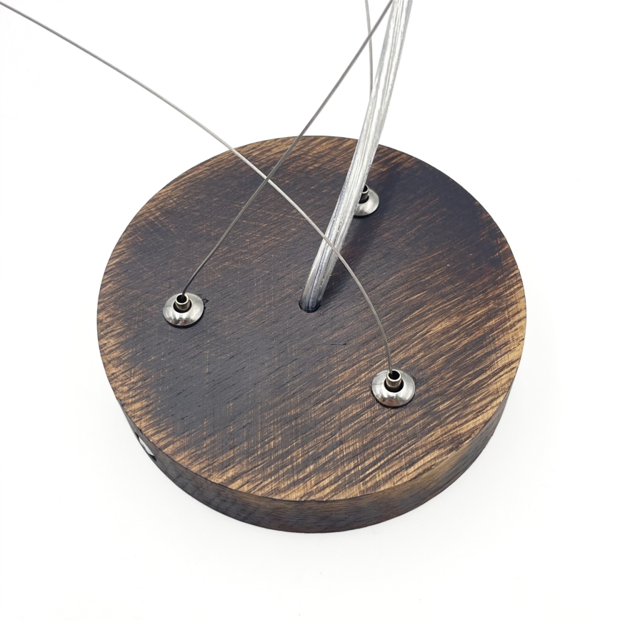 Brilagi - LED полилей на кабел CARVALHO SMOKEY 3xE27/60W/230V, дъб, Ø 47,5 cm