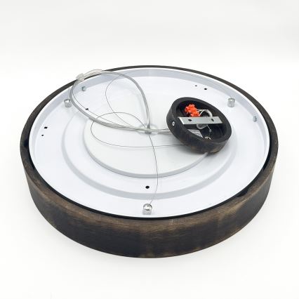 Brilagi - LED полилей на кабел CARVALHO SMOKEY 3xE27/60W/230V, дъб, Ø 47,5 cm