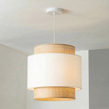 Brilagi - LED полилей на кабел CERIA 1xE27/40W/230V, диам. 40 cm, бежово/бяло