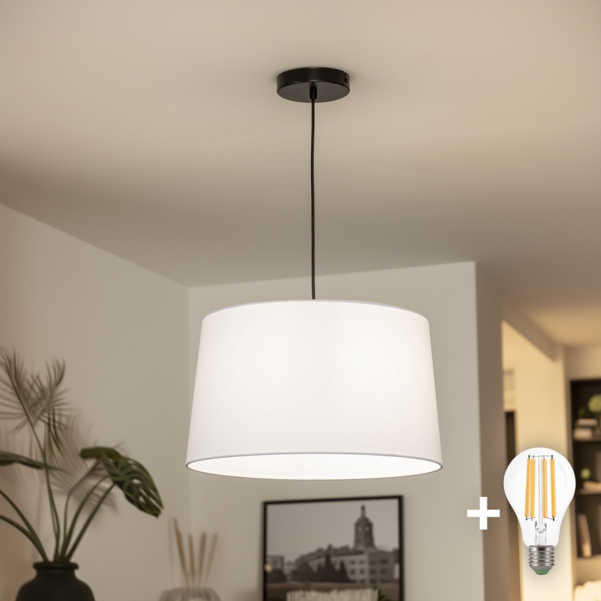 Brilagi - LED полилей на кабел CERIA 1xE27/40W/230V, диаметър 45 см, бял
