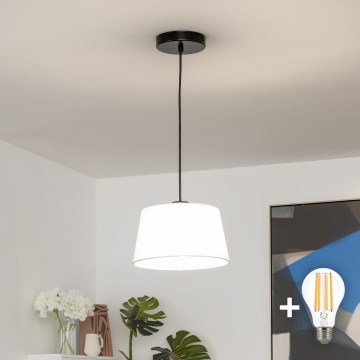 Brilagi - LED полилей на кабел CERIA 1xE27/40W/230V Ø 25 см бял