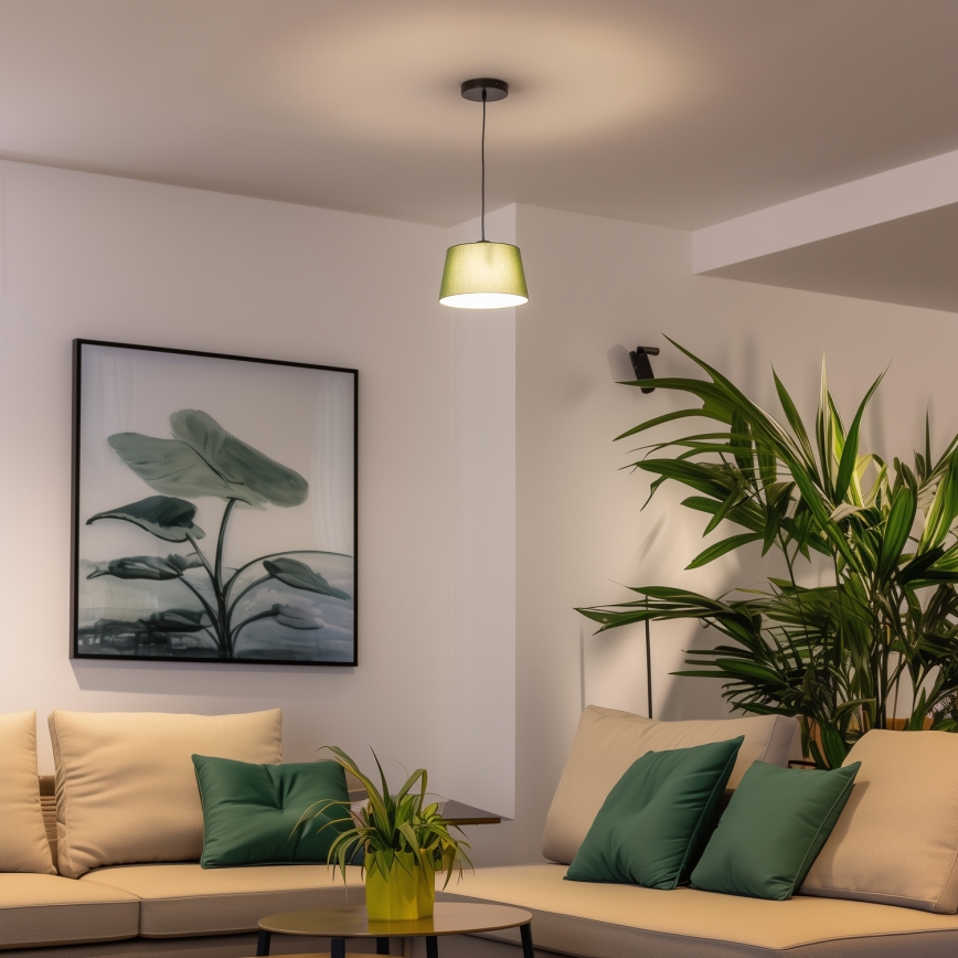 Brilagi - LED полилей на кабел CERIA 1xE27/40W/230V Ø 25 см зелен