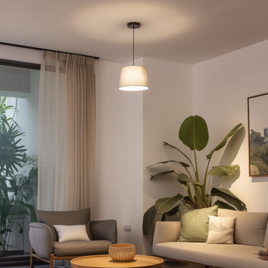 Brilagi - LED полилей на кабел CERIA 1xE27/40W/230V Ø 30 см, сив