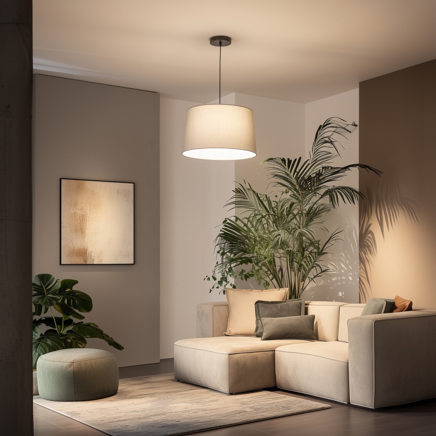 Brilagi - LED полилей на кабел CERIA 1xE27/40W/230V Ø 45 cm сив