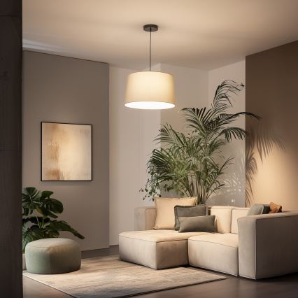 Brilagi - LED полилей на кабел CERIA 1xE27/40W/230V Ø 45 см, бежов