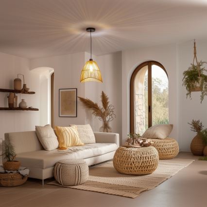 Brilagi - LED полилей на кабел CERIA BOHO 1xE27/40W/230V, диаметър 30 см, кафяв