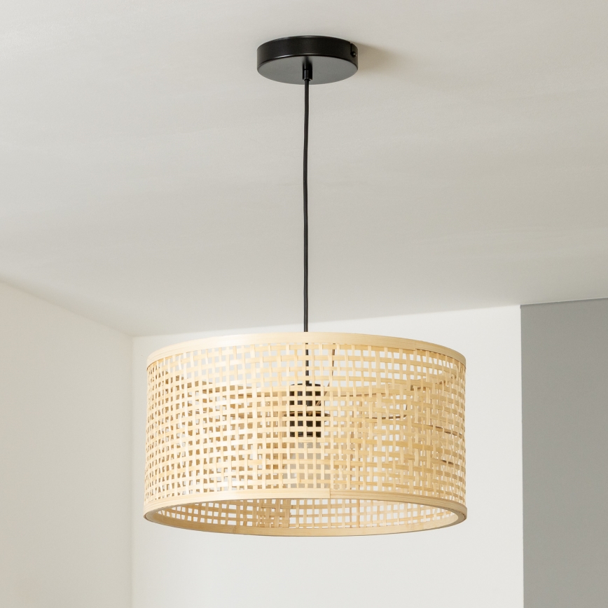 Brilagi - LED полилей на кабел CERIA BOHO 1xE27/40W/230V, диаметър 40 см, бамбук